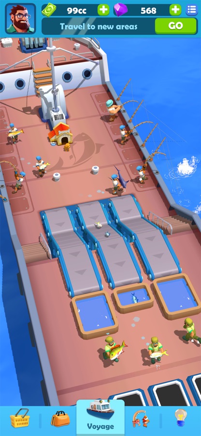 Larger deck with belts and tanks