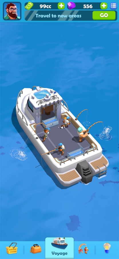 Voyage deck still from Fishing Frenzy